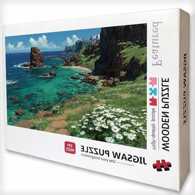 Houten Puzzel - Legpuzzel Jigsaw - Ontspanning Thuis - Achterkant Met Letters - 122 x 81 cm - Zeezicht