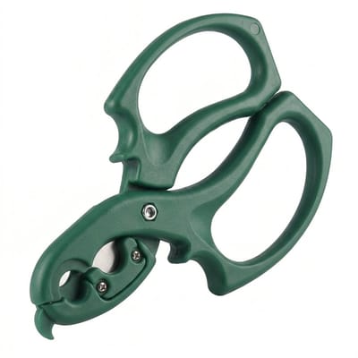 Groene bloemenschaar unisex 2 in 1 snoei schaar met doorn verwijderaar en gebogen snijgedeelte ergonomische handgreep tuinschaar voor bloemen takken en bloemschikken