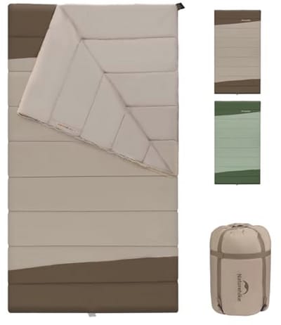 Bredere slaapzak voor 2 personen - dekenslaapzak voor volwassenen en kinderen, warm, wasbaar en draagbaar - perfect voor kamperen en outdooractiviteiten
