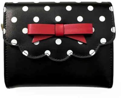 Banned - Poppy Polka Dames portemonnee - Zwart