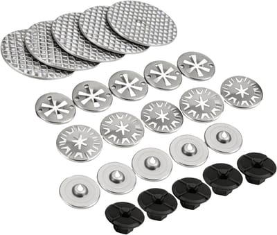 Auto-onderdelen - Reparatieset voor hitteschild - 25 onderdelen - Inclusief 30 mm klemmen - Roestvrijstalen metalen hitteschild - Reparatieset voor kunststof moeren