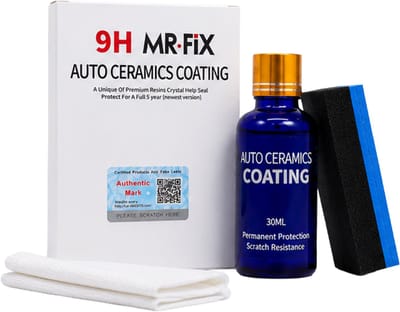 Keramische Auto Coating 9H – 30ML – Professionele Auto Lakbescherming – Hoogglans & Hydrofobe Bescherming – Krasbestendige Keramische Coating voor Auto’s