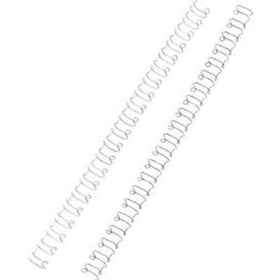 GBC Wirebind draadruggen, 21-rings, 6mm, wit, A4, 100 stuks