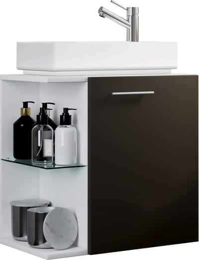 2-delige badkamermeubelset gastentoilet gastentoilet wastafel klein smal Hausa