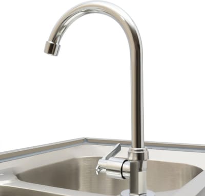 Roxana® Wastafel - Vrijstaand - Zilver - Wasbak - Keukenspoelbak - 2 Gootstenen En 1 Verstelbare Kraan Inbegrepen - RVS - Restaurant - Modern