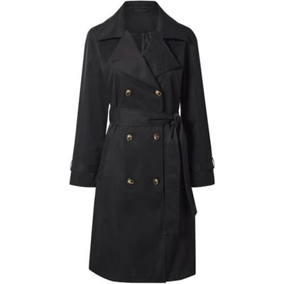 ESMARA Dames trenchcoat (Zwart, XS (32/34))