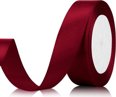 Satin Geschenkband 22m 20mm Breed, Bordeaux Rode Band voor Trouwen, Knutselen en Cadeaus, Decoratie en Verpakking