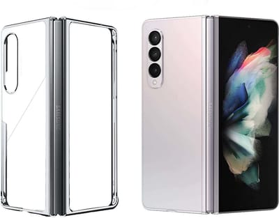 Hoesje Geschikt Voor Samsung Galaxy Z Fold 3 Silicone hardcase silicone hoesje - Z Fold 3 backcover - Hoesje Geschikt Voor Samsung Galaxy z fold 3 hoesje - z fold 3 transparant hoesje