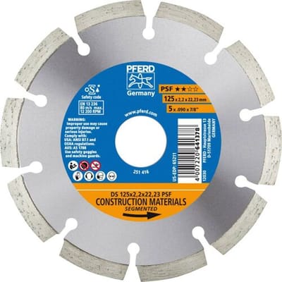 PFERD TOOLS 68012221 Ds Psf Diamanten doorslijpschijf Diameter 125 mm Boordiameter 22.23 mm 1 stuk(s)