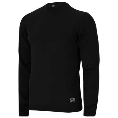 Thermo shirt heren - Naadloos - Zwart - Zwart / M/L