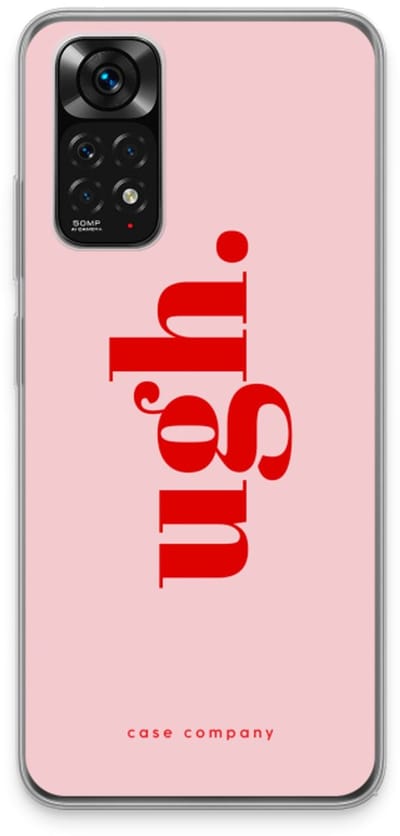 Case Company® - Hoesje geschikt voor Xiaomi Redmi Note 11 hoesje - Ugh - Soft Cover Telefoonhoesje - Bescherming aan alle Kanten en Schermrand