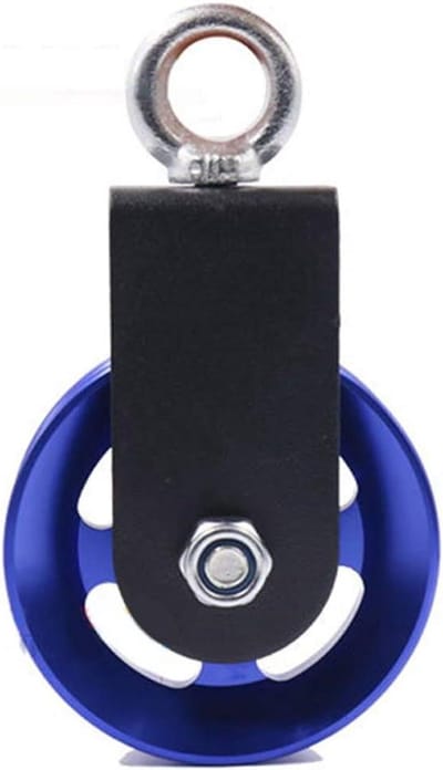 Fitness Katrolwiel - Klimkatrol - Kracht Training - Stille Lagers - 9 cm Diameter - Blauw