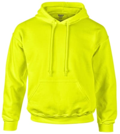 Gildan Zwaargewicht DryBlend Adult Unisex Hooded Sweatshirt Top / Hoodie (13 kleuren) (Nieuwe Veiligheid Groen)