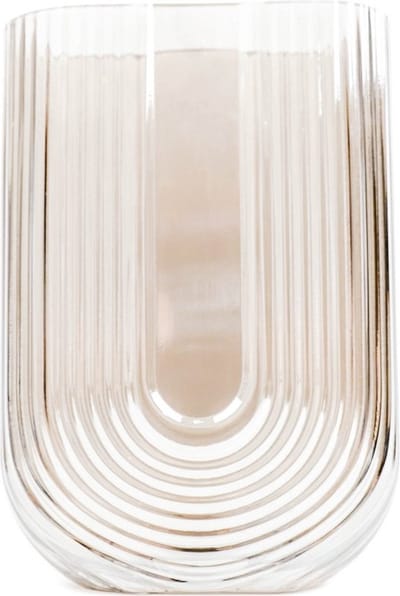 HV Ribbled U-vormige Vaas-Zwart-13x6.5x18cm