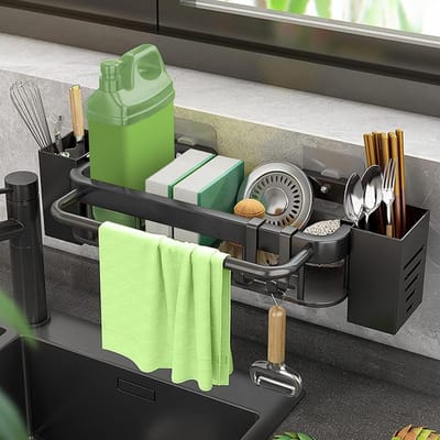 Omgoods - Hangende Gootsteenorganizer met Roestvrijstalen Bevestigingen
