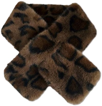 Damessjaal modieus - Imitatiebont - Luipaardprint - Warm - Nekbedekking - Winter - Pluizig - Sjaal