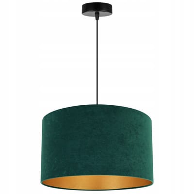 Light-Home Mediolan – Hanglamp – Gouden Velours Kap – Goudkleurige Binnenzijde – In Hoogte Verstelbaar