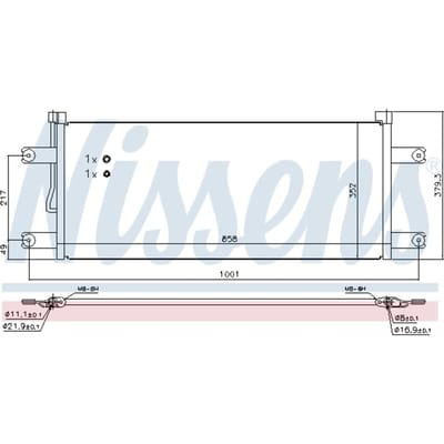 Condensator, airconditioning NISSENS 940543