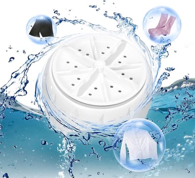 Draagbare mini-automatische wasmachine met turbinereinigingsfunctie, multifunctionele USB-vaatwasser, compacte wasmachine, geschikt voor campers, appartementen, reizen en wasruimtes in studentenkamers.