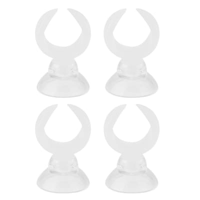 Pinces à ventouse pour aquarium, supports de tubes d'air(Blanc Diamètre Intérieur 14.6mm) white