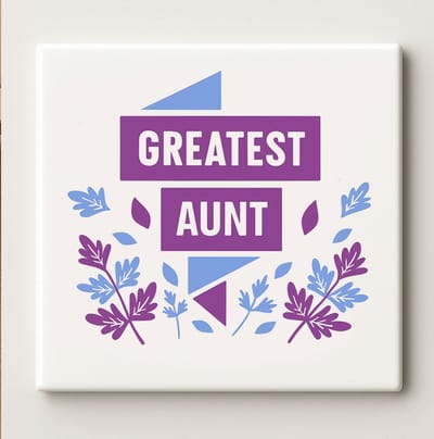 Beste Tante Keramische Tegel – 15x15cm Bedanktegel Cadeau voor de Liefste Tante, Perfect voor Thuis of Kantoor Decoratie