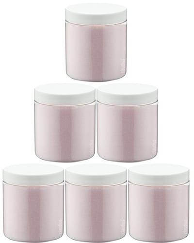Scrubzout Rozen - 300 gram - Pot met witte deksel - set van 6 stuks - Hydraterende Lichaamsscrub