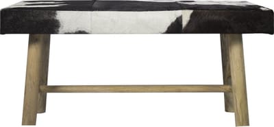 bank chalet koe zwart 95cm