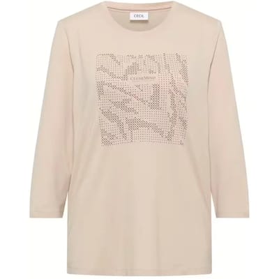 Dames-T-shirt met lange mouwen Cecil Clear Mind FP