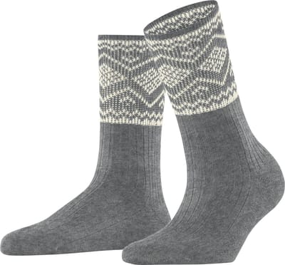 Esprit Selbu Shimmer gedessineerd katoen sokken dames grijs - maat 35-38