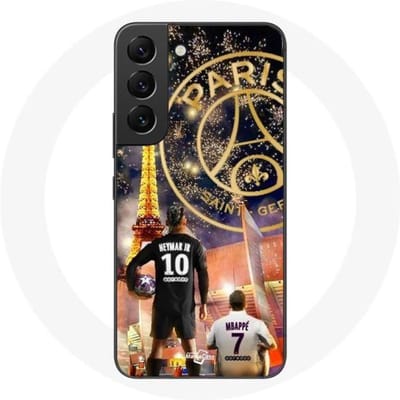 Case voor Samsung Galaxy S21 FE PSG Neymar en Mbappé Vrolijk kerstfeest