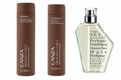 LANZA Healing Curls Set Krul Shampoo Conditioner Hair Perfume Krullend Haar Hydratatie Anti Frizz Verzorging