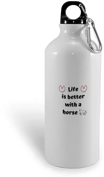 Hacebo® - life is better with a horse waterfles - Paarden - paarden liefhebbers - verjaardag - cadeau - kado - geschenk - water fles - 400ML