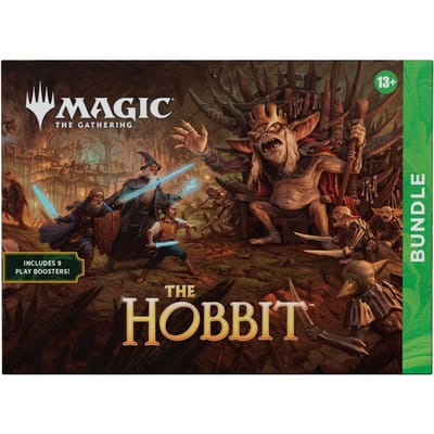 Magic: The Gathering | The Hobbit Bundle | 9 Play Boosters, 34 Lands, Foil Promo Card + Exclusive Accessories | Collectible Trading Card Game