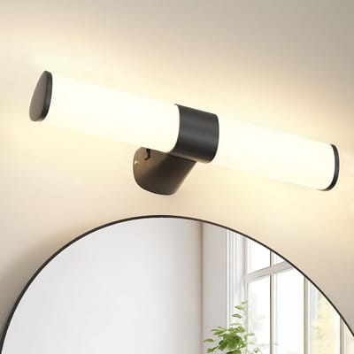 Aan Verstelbare Badkamer Wandlamp 40CM IP44 Zwart Met 3 Kleuren Licht