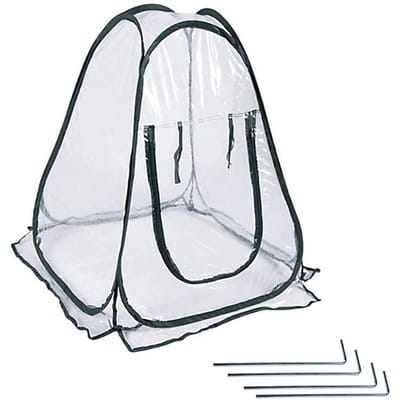 Opvouwbare Draagbare Mini Huis Tuin Kas Succulent Bloem Warme Hoes Winddicht Regenbestendig white