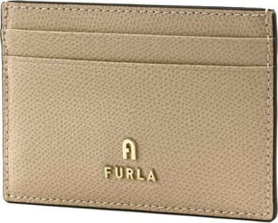 FURLA Leren Kaarthouder Camelia Card Case Ballerina i Beige