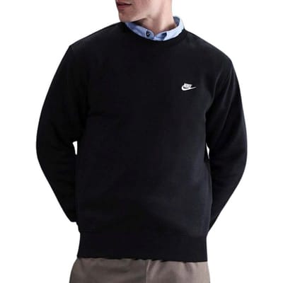 Nike Club Crew Sweatshirt Heren-Zwart