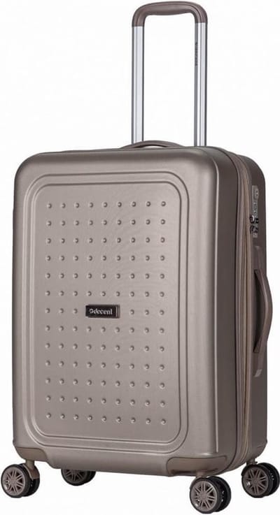 Decent Maxi-Air Spinner TSA Reiskoffer 120 liter – Grote maat koffer 77x52x33 cm – Reiskoffer met wielen - Lichtgewicht koffer – Reiskoffer groot - Veilig TSA Cijferslot – Spinner uitbreidbaar trolley - Champagne