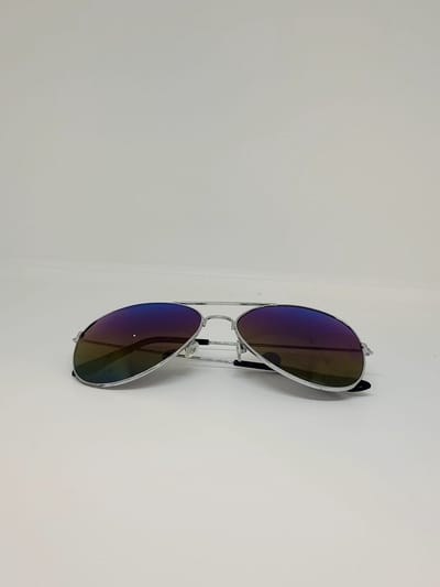 Jumada's - Oliespiegelglas regenboog - Piloot bril - Politie beroep - Carnaval thema feest festival optocht evenement - Pilotenbril met spiegelglas