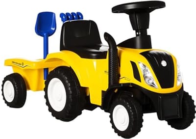 Glijbaan met aanhanger voor kinderen - Speelauto met geluid en comfortabele zithouding