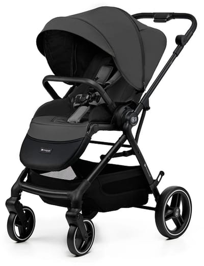 Kinderkraft YOXI 3-in-1 Kinderwagen – Van Geboorte tot 22 kg – Reiswieg, Wandelzitje & MINK PRO i-Size Autostoel – Grijs