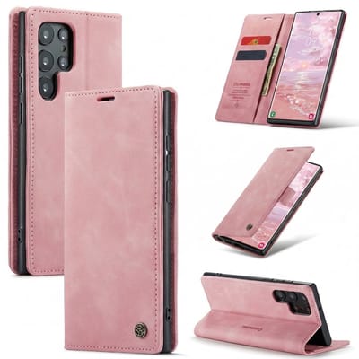 Casemania Hoesje Geschikt voor Samsung Galaxy S26 Ultra - Pale Pink - Dunne Portemonnee Book Case - Slim Wallet Case met Pasjeshouder