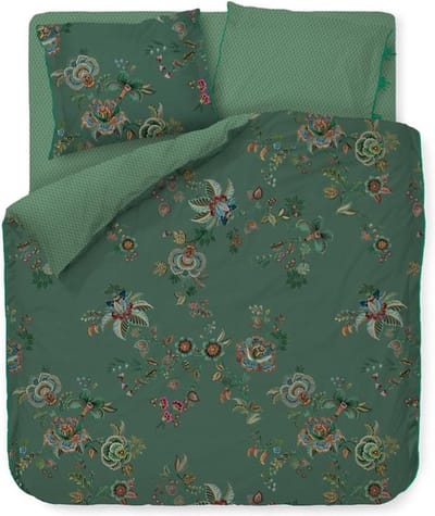 Pip Studio Dekbedovertrek Cece Fiore Green 1 persoons
