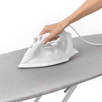 RFWR® Universele strijkplankhoes met EasyClip - Druipvast en Comfortabel - 130 x 47 cm - Blauw-wit print