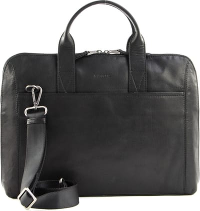 SADDLER Business tas Schoudertas met laptopvak Gustav Computer Bag Black Zwart