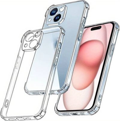 Hoesje geschikt voor iPhone 15 shockproof backcover - transparant