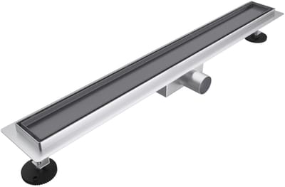 FugaFlow Eccelente Anta douchegoot - 110cm - tegelrooster - vloerflens - Geborsteld Gunmetal PVD
