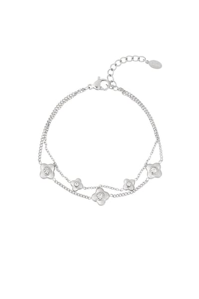 Goudlief Bloemen Armband - Roestvrij staal - Verkleurt niet - Goudlief.nl