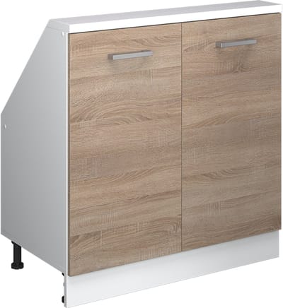 Vicco Rion Kast voor schuine wand – met 2 deuren Sonoma/Wit