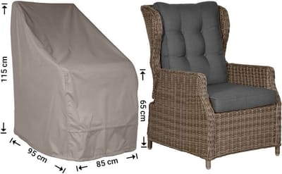 Raffles Covers Tuinstoelhoes - 95 x 85 H: 115 cm - RADJC95 - Waterdicht - Ademend - UV-bestendig - Elastisch rijgkoord - Beschermhoes tuinmeubelen